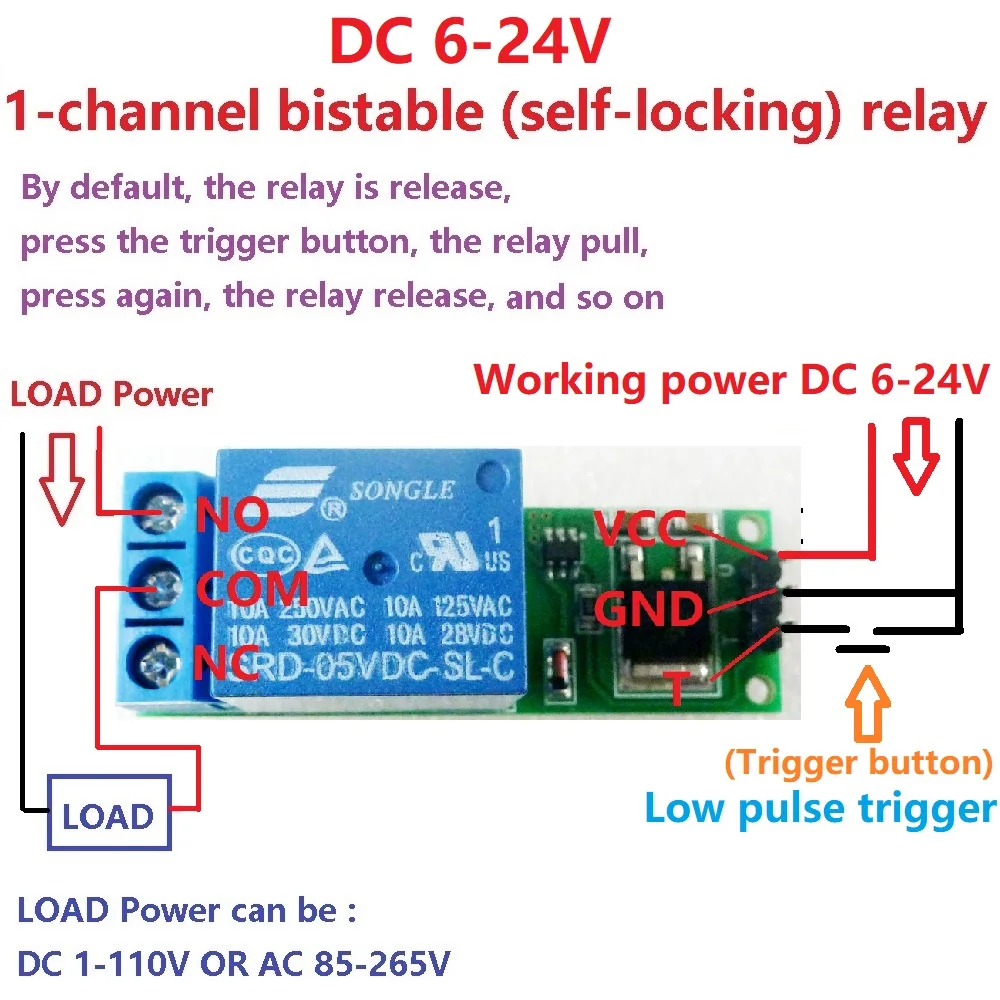 Home Automation With Arduino - DC 6V 9V 12V 24V Flip-Flop