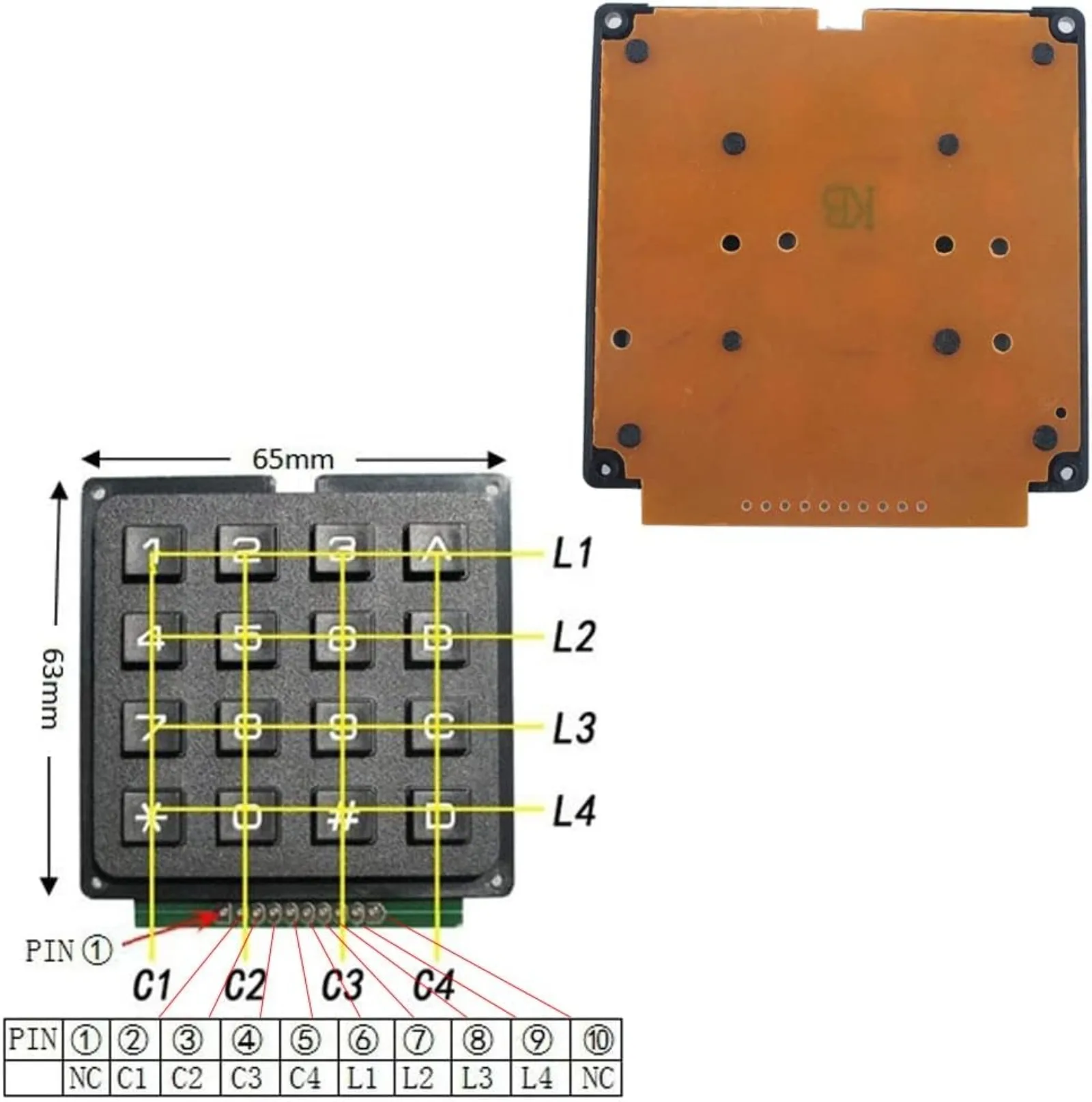 4x4 Matrix Membrane Keypad 16  - огляд і ціна Home Automation Arduino
