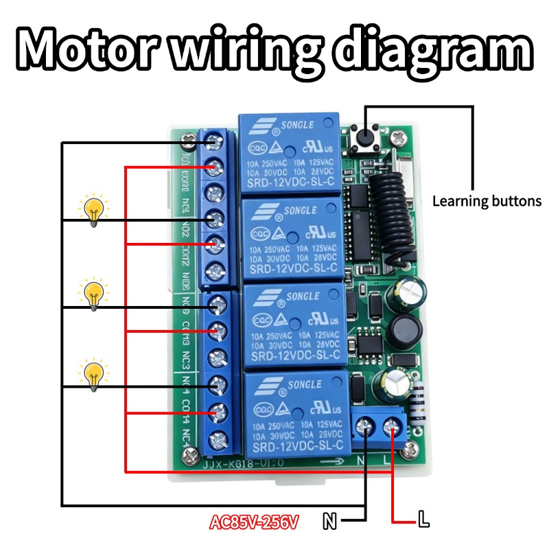 433 MHz AC 110V 220V 4CH RF Re - огляд і ціна 433Mhz Receiver Module