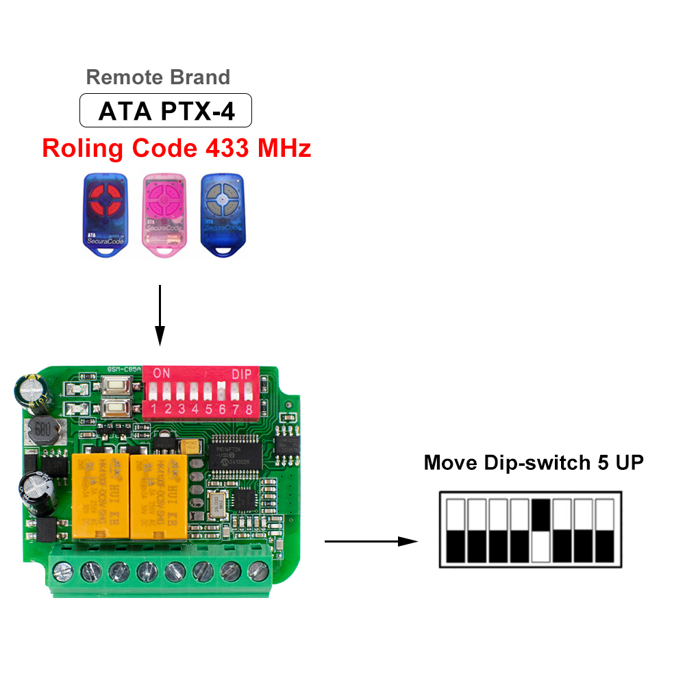 1-10pcs Universal Garage Recei - огляд і ціна 433Mhz Receiver Module