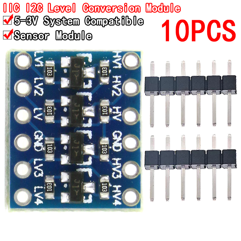 10pcs 4 channel IIC I2C Logic  - огляд і ціна Level Shifter 3.3V